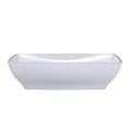Modern White Freestanding Bathtub With Rectangular Shape Sleek Design And Smooth Interior 3d model