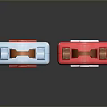 Two Colored First Aid Kits With Red White Crosses And Handles For Home Use