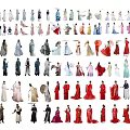 New Chinese-style Multi-character Combination Hanfu 3d model