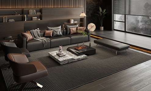 Minotti Milotti Living Room 3d model