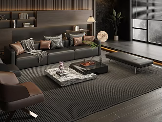 Minotti Milotti Living Room 3d model