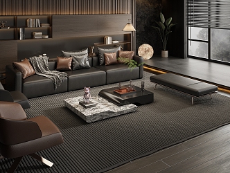 Minotti Milotti Living Room 3d model