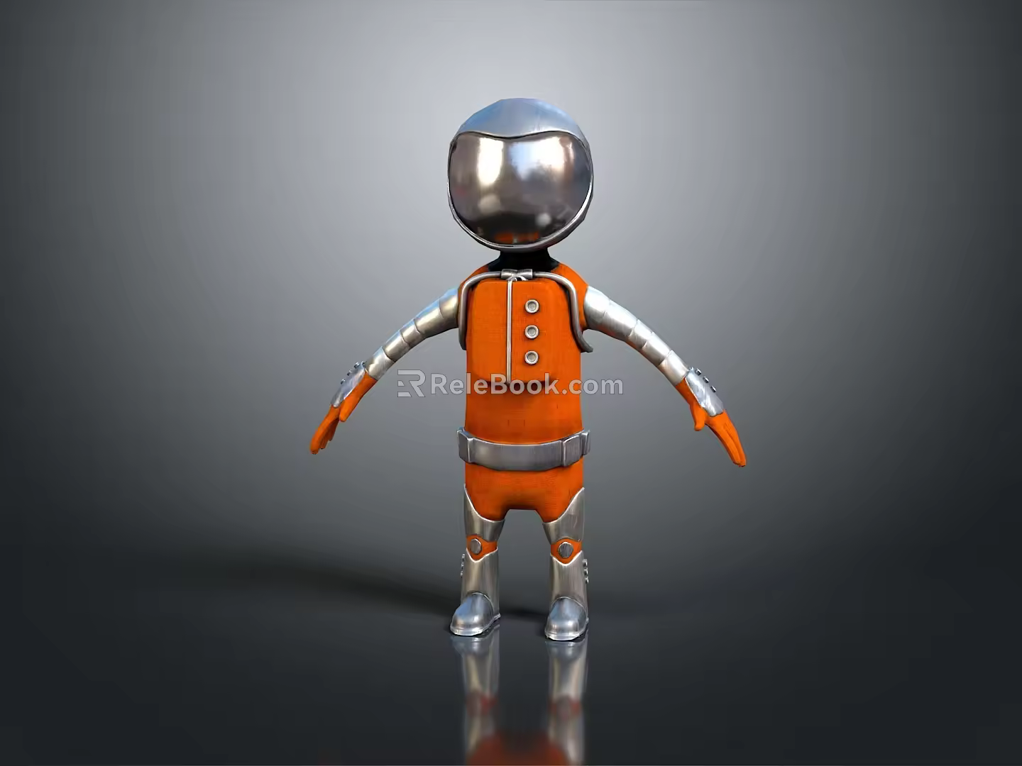 Robot Assistant Small Robot Butler Robot Butler Figure Game Figure 3d model
