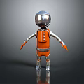 Robot Assistant Small Robot Butler Robot Butler Figure Game Figure 3d model