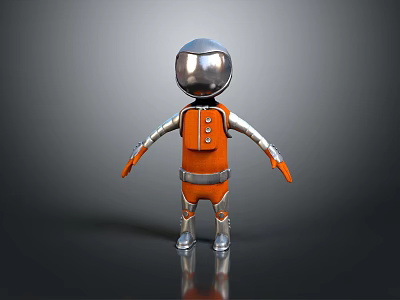 Robot Assistant Small Robot Butler Robot Butler Figure Game Figure 3d model