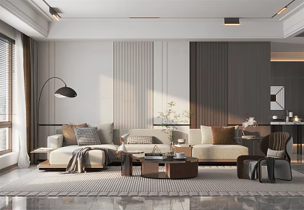 modern living room home living room 3d model
