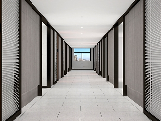 modern aisle blank 3d model