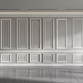 Elegant Interior Wall Design With Decorative Lines And Panel Details 3d model