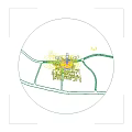 Aerial View Planning of Modern Architectural Complex With Central Building Side Wings Parking And Greenery