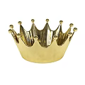 Stylish Golden Crown Shaped Ceramic Wall Decor For Home Interior Design