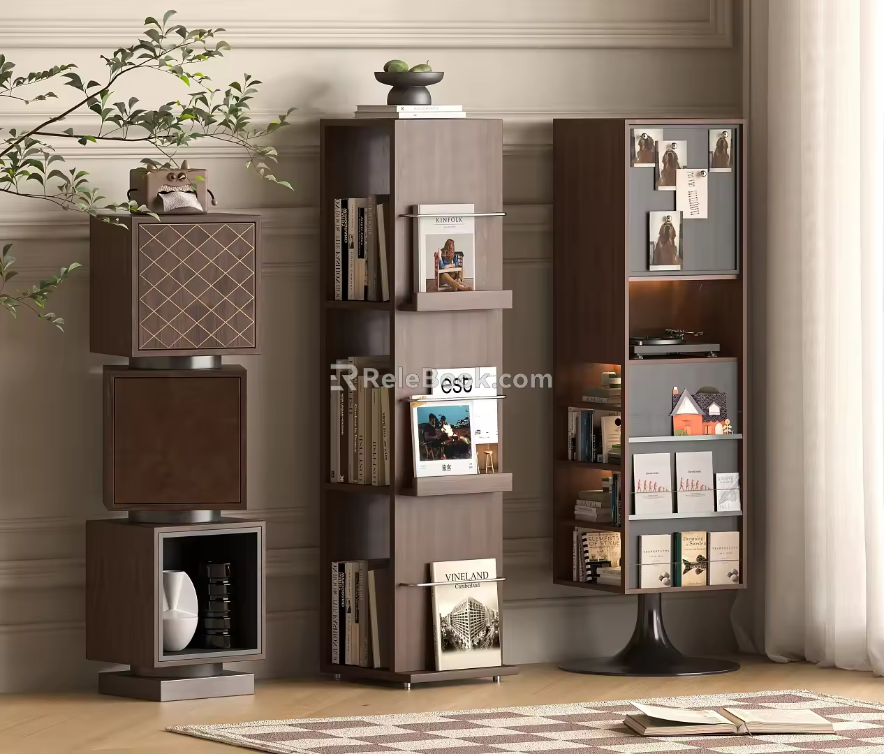 Middle Style Bookcase 3d model