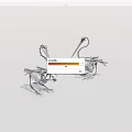 Two Metal Pelican Sculptures With Long Beaks And Wire Frame Design