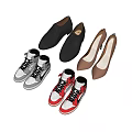 Different Styles of Shoes Including Leather Shoes High Heels and Sneakers