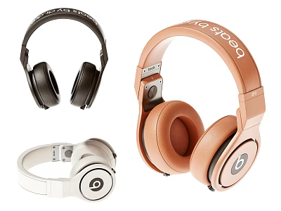 Stylish Beats Headphones Collection With Multiple Colors Styles And Comfortable Earpads 3d model