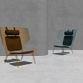 Stylish Modern Leisure Chair With Transparent Backrest Metal Frame And Two Tone Design