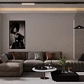 Modern Dining Chairs With Round Dining Table White Walls And Modern Art Painting