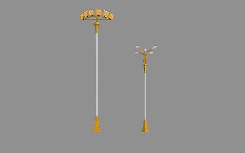 Street lamp high pole lamp European street lamp 3d model