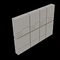 Modern White Wardrobe With Modular Design Multiple Drawers And Sleek Doors 3d model