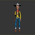 Western Denim Cartoon Denim Denim American Denim Male Characters Male Characters Men Men 3d model