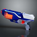 NERF Toy Gun Blaster In Blue White Orange Colors With Modern Design And Grip