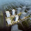 Modern Office Building Jinan Heyue Square Project 3d model