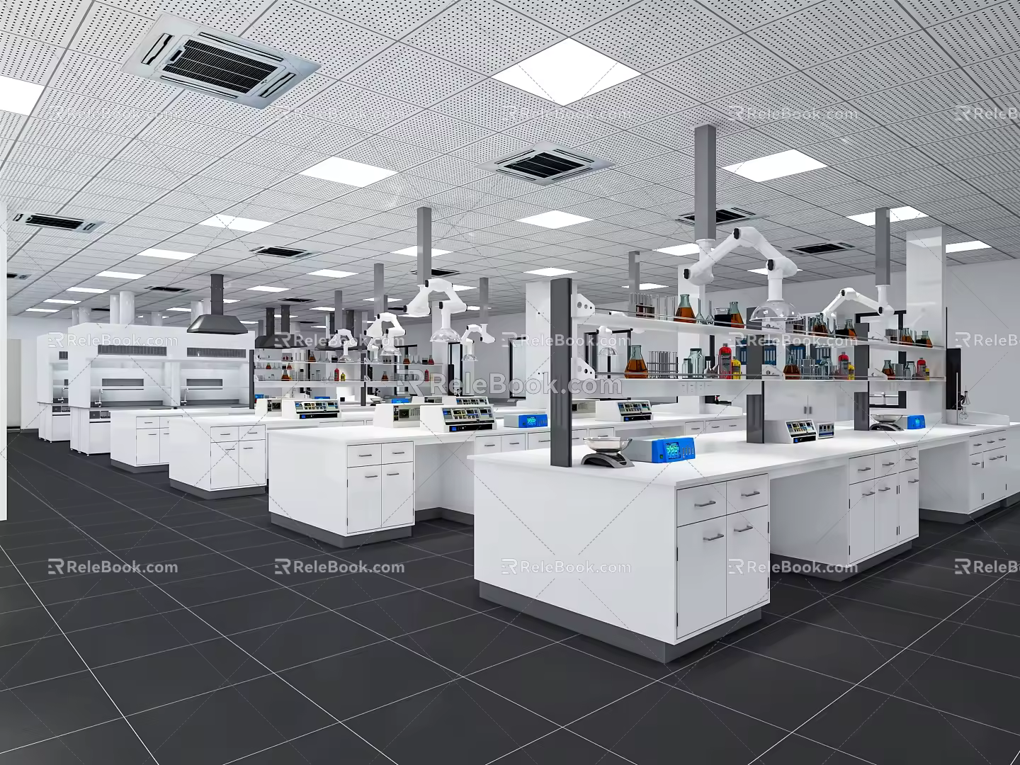 Modern Laboratory School Experimental Classroom Laboratory Physics Laboratory Laboratory Tables and Chairs Chemical Instruments 3d model