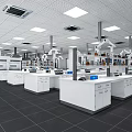 Modern Laboratory School Experimental Classroom Laboratory Physics Laboratory Laboratory Tables and Chairs Chemical Instruments 3d model