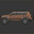 Orange Off Road SUV With Roof Rack And Black Alloy Wheels Exterior Design