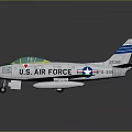U.S. Air Force Airplane Model Featuring White Body Green Nose And Blue Star Emblem