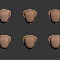 Multiple 3D Elderly Man Head Models With Bald Heads Beards And Expressions
