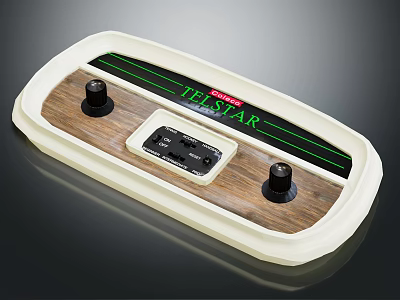 TESTAR Control Panel With Wooden Surface White Frame Black Knobs And Green Lines 3d model