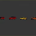 Various Colored Cars In Different Styles Arranged In Circular Formation