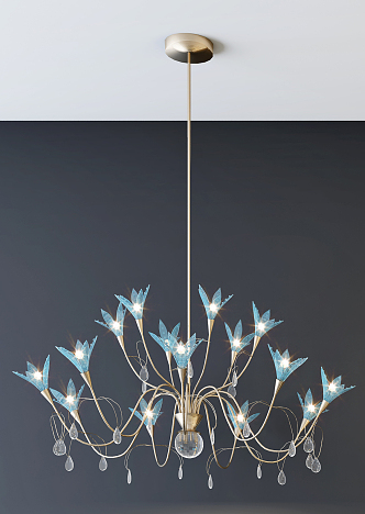 Modern special-shaped chandelier fashion chandelier lamp combination 3d model