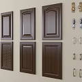 Various Styles Of Brown Cabinet Doors And Decorative Hardware