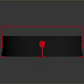 Useful Circular Household Item With Black Rim Red Grid Pattern And Four Red Fasteners