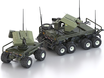 Patrol car Patrol car Lunar rover Robot armored car 3d model