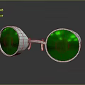 Sleek Daily Use Eyeglasses With Green Lenses White Frames And Reflection Design