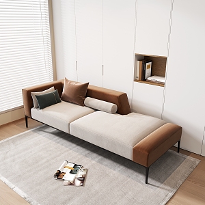 Modern chaise imperial concubine step office sofa cloakroom sofa 3d model