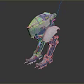 Mech Warrior Mech Soldier Machine Battlearm Mechanical Battlearm Machine Fighter Robot 3d model