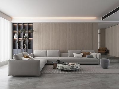 modern living room 3d model