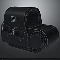Black Essential Red Dot Weapon Sight With Adjustment Knobs And Red Reticle