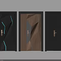 Modern Security Doors with Geometric Patterns Wooden Accents and Stylish Designs