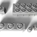 Industrial Electronic Cooling Units With Multiple Fans And Durable Metal Casing Design