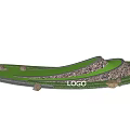 Modern Landscape Feature Wall Design With Natural Stones Grass And LOGO