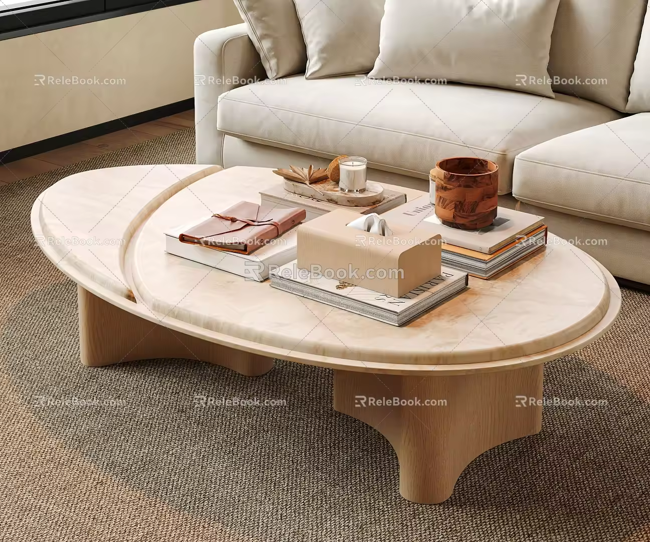 Modern Coffee Table Modern Acrylic Coffee Table Coffee Table Combination Sofa Coffee Table Combination Decorations 3d model