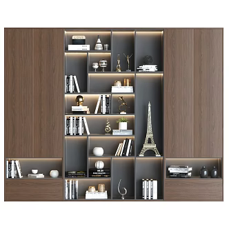 Nordic Bookcase Integral Bookcase Combination Italian Bookcase 3d model