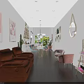 Stylish Nail And Eyelash Salon Store In Shopping Mall With Modern Interior