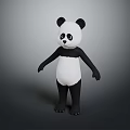 Cute Animated Panda Character 3D Model for Game and Movie with Standing Pose