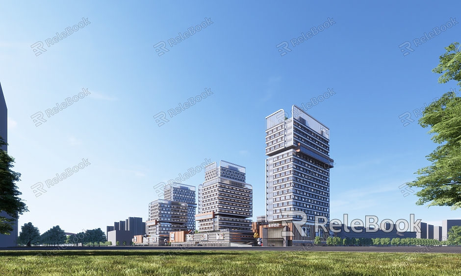 Commercial Office Project of Modern Office Building model