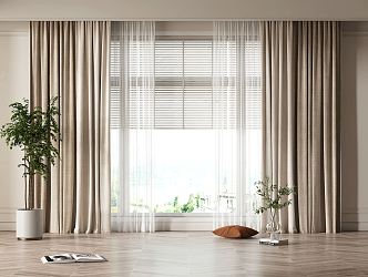 Modern Curtains 3d model